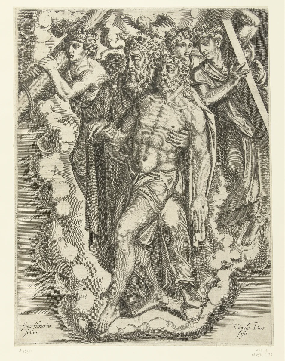 Heilige Drie-eenheid by Unknown, print, 1537-1544