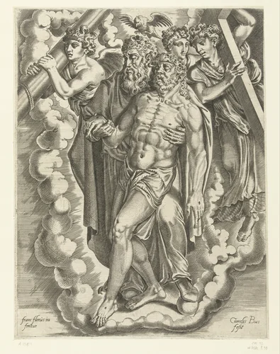 Heilige Drie-eenheid by Unknown, print, 1537-1544