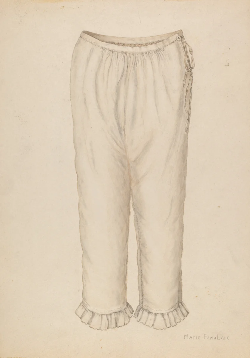 Pantalettes by Marie Famularo, index of american design, 1938