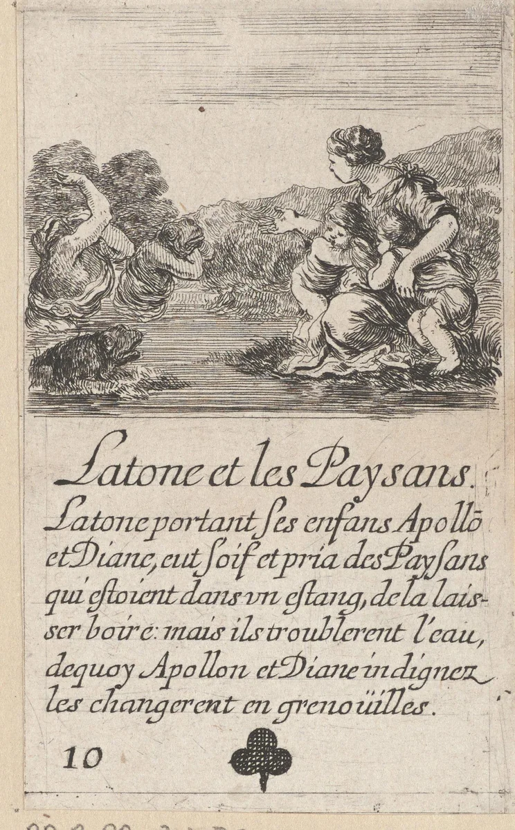Leto en de boeren by Stefano della Bella, print, 1620-1664