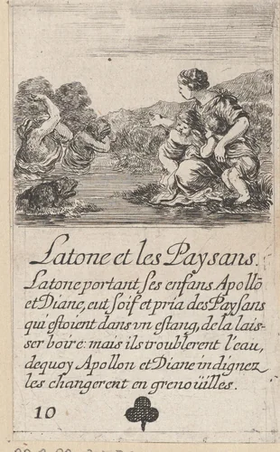 Leto en de boeren by Stefano della Bella, print, 1620-1664
