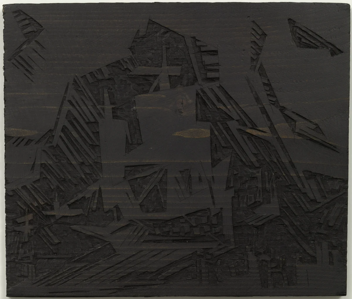 Woodblock for The Departure (Die Ausfahrt) by Lyonel Feininger, print, 1919