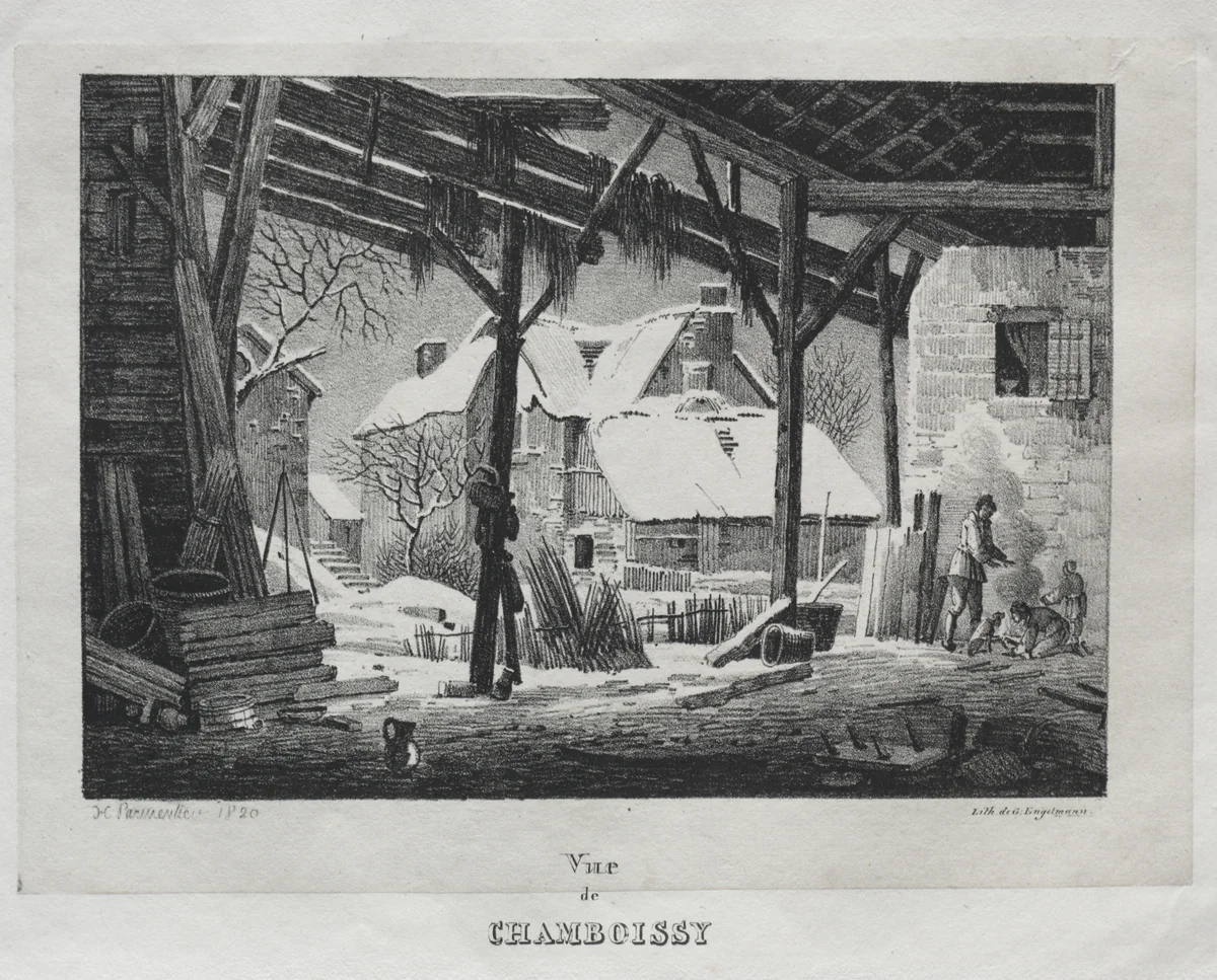 Vue de Chamboissy by Godefroy Engelmann, print, 1820