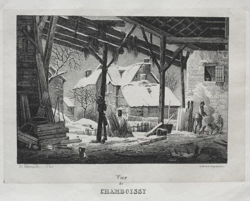 Vue de Chamboissy by Godefroy Engelmann, print, 1820