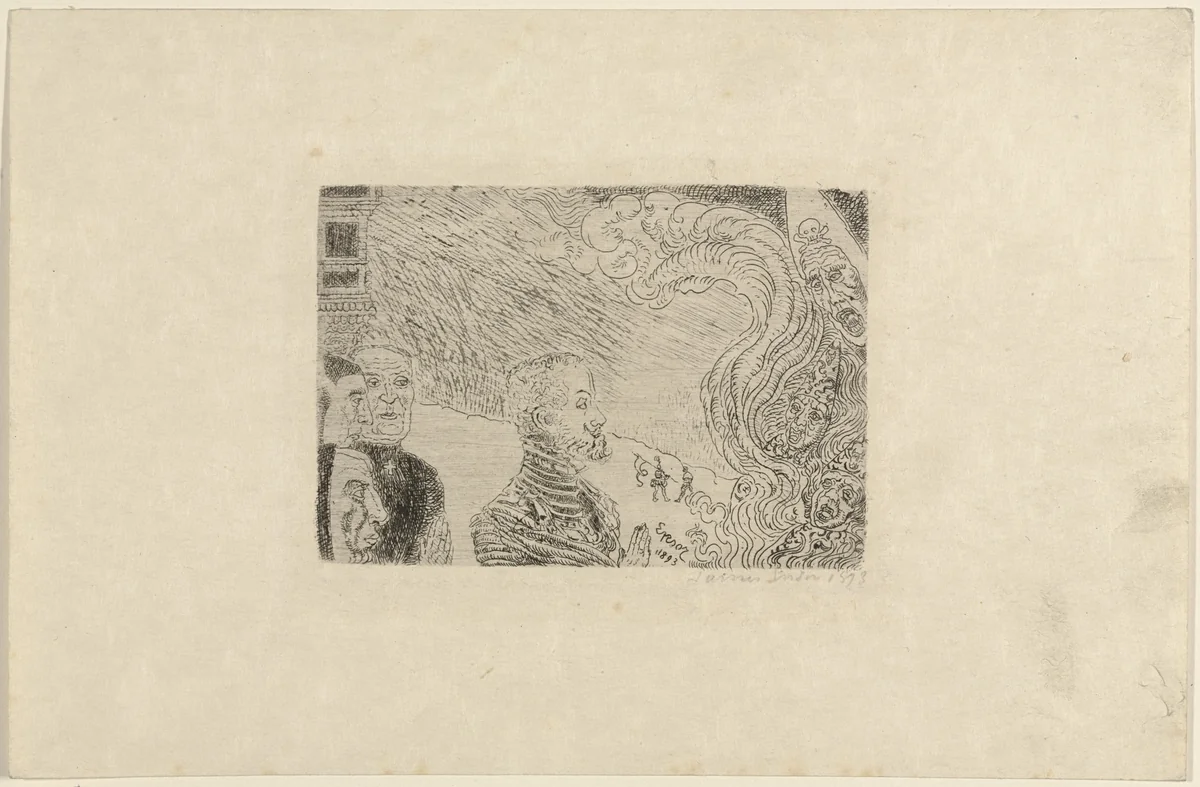 Auto-da-Fé by James Ensor, print, 1893