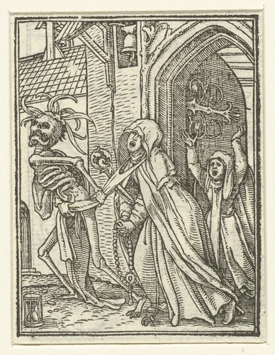 Abdis en de Dood by Hans Holbein, print, 1524-1526