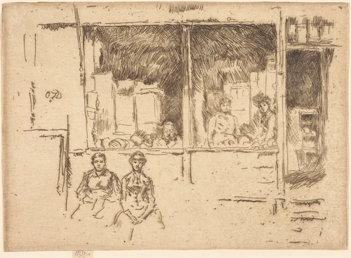 Melon-Shop, Hounsditch by James McNeill Whistler, print, 1886-1888