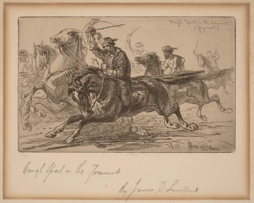 Rough Sport in the Yosemite by James David Smillie, print, 1885