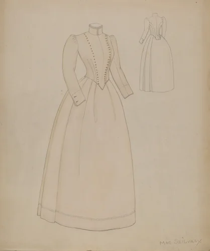 Dress by Mae Szilvasy, index of american design, 1936