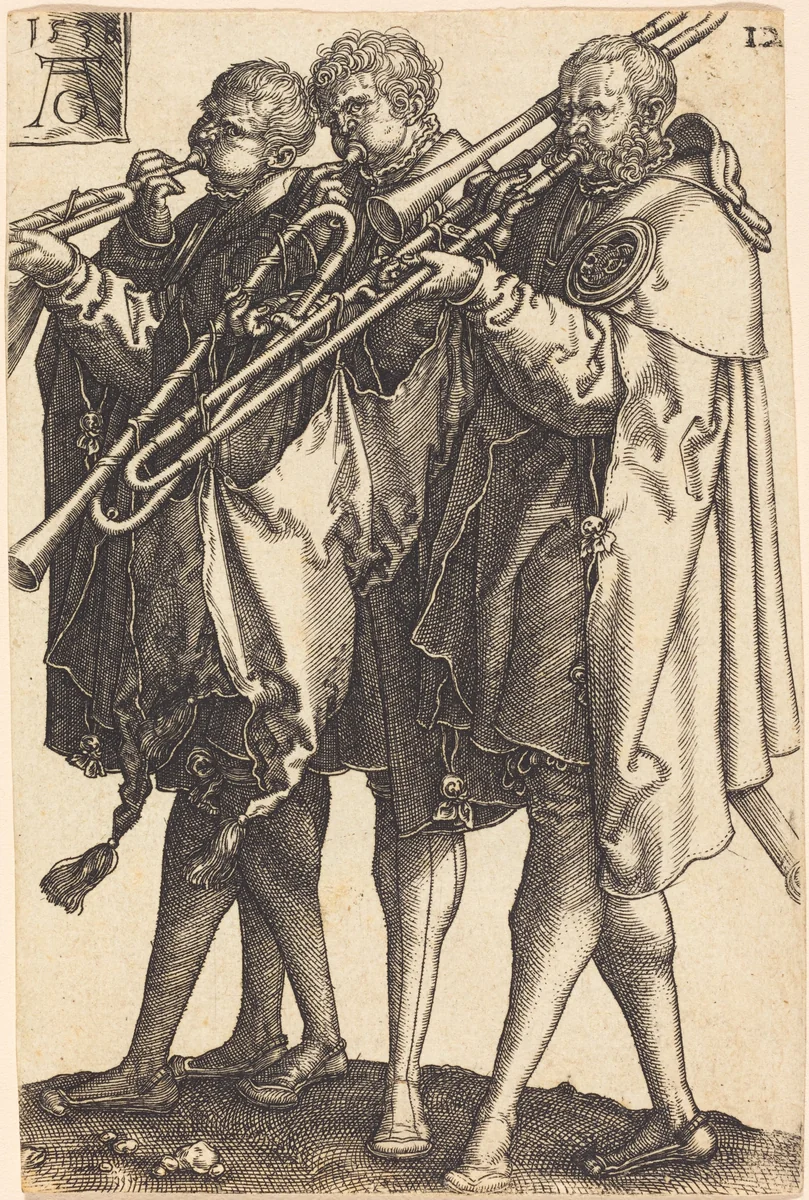 Large Wedding Dancers by Heinrich Aldegrever, print, 1538