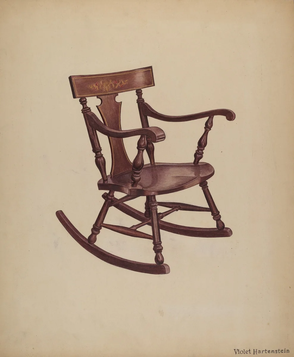 Rocker by Violet Hartenstein, index of american design, 1940