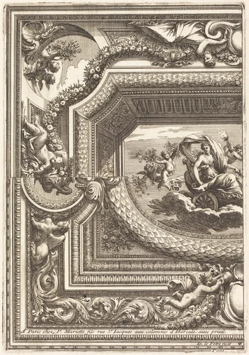 Quarts de plafons by Jean Lepautre, print, 1618-1682