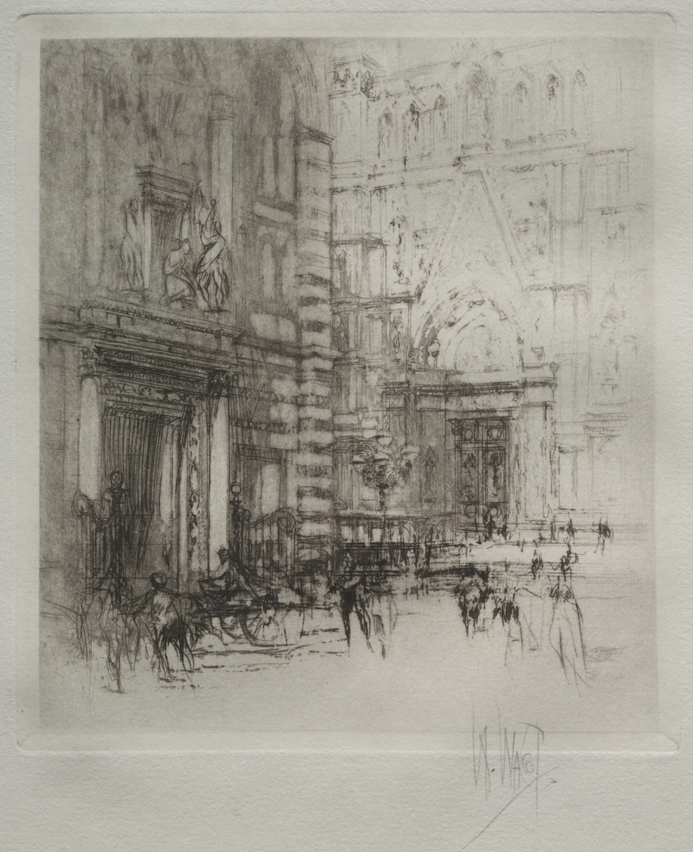 The Baptistry, Florence by William Walcot, print, 1920