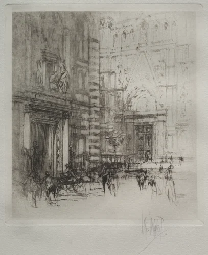 The Baptistry, Florence by William Walcot, print, 1920