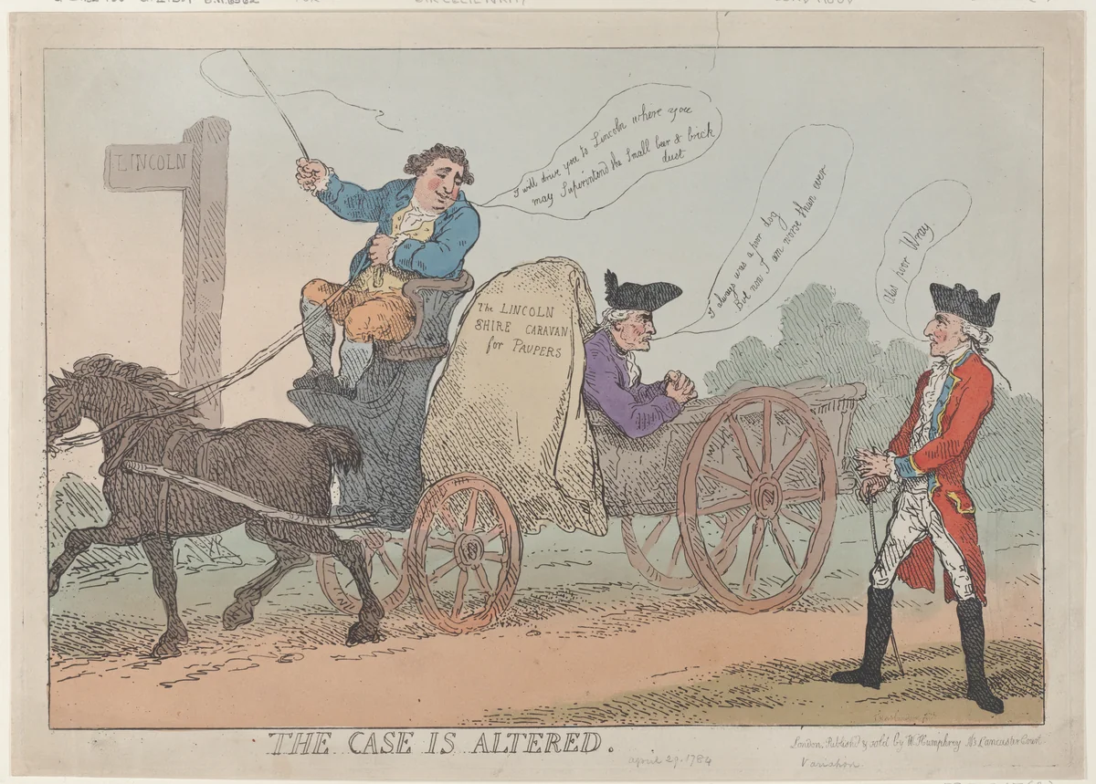 The Case Is Altered by Thomas Rowlandson, print, 1784-1786