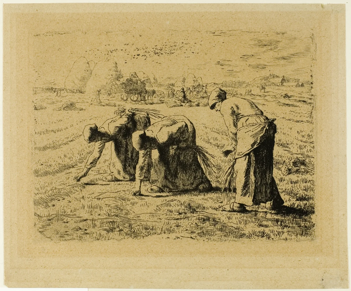 The Gleaners by Jean-François Millet, print, 1855-1856
