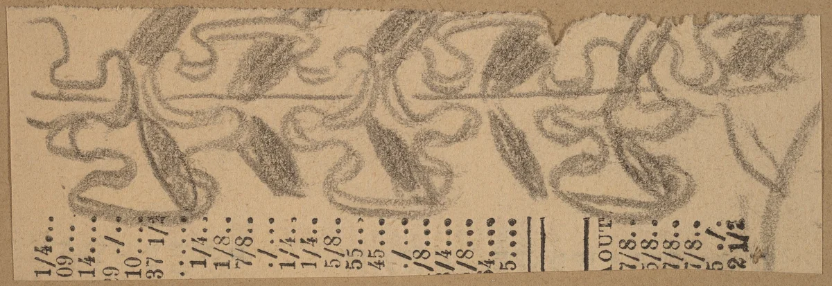 Study for a Border Design by Charles Sprague Pearce, drawing, 1890-1897