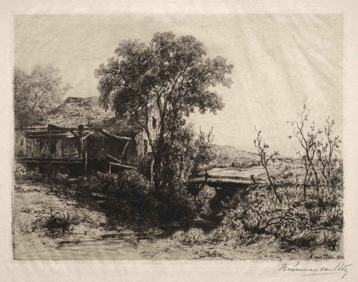 The Deserted Mill by Hendrik Dirk Kruseman van Elten, print, 1883