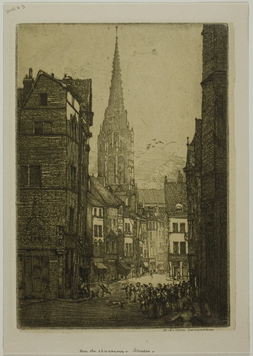 Rue du Chasseur, Rouen by Donald Shaw MacLaughlan, print, 1903