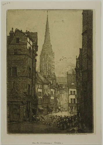 Rue du Chasseur, Rouen by Donald Shaw MacLaughlan, print, 1903