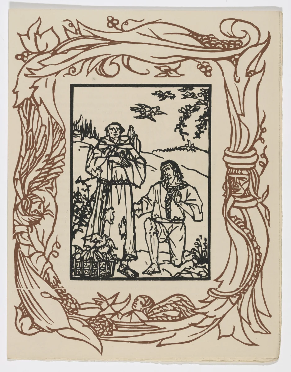 Plate (page 137) from Les Petites Fleurs de St. François (The Little Flowers of St. Francis) by Émile Bernard, illustrated book, 1928