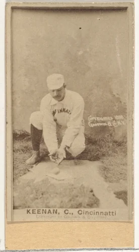 James William "Jim" Keenan, Catcher, Cincinnati, from the Old Judge series (N172) for Old Judge Cigarettes by Goodwin & Company, photograph, 1887