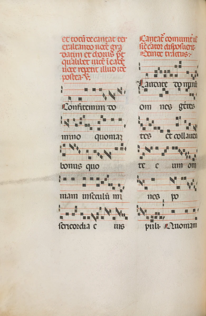 Missale: Fol. 171v: Music for "Alleluia" etc. at beginning of Easter by Bartolommeo Caporali, book, 1469