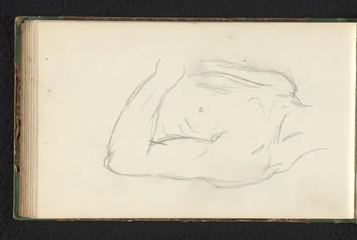 Mannentorso by Jan Bedijs Tom, drawing, 1823-1894