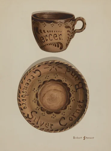 Cup and Saucer by Robert Stewart, index of american design, 1939