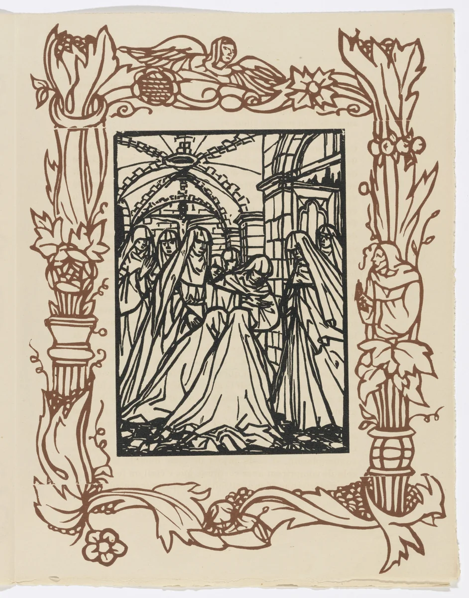 Plate (page 93) from Les Petites Fleurs de St. François (The Little Flowers of St. Francis) by Émile Bernard, illustrated book, 1928