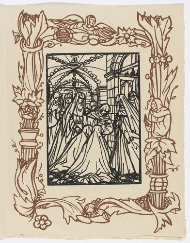 Plate (page 93) from Les Petites Fleurs de St. François (The Little Flowers of St. Francis) by Émile Bernard, illustrated book, 1928