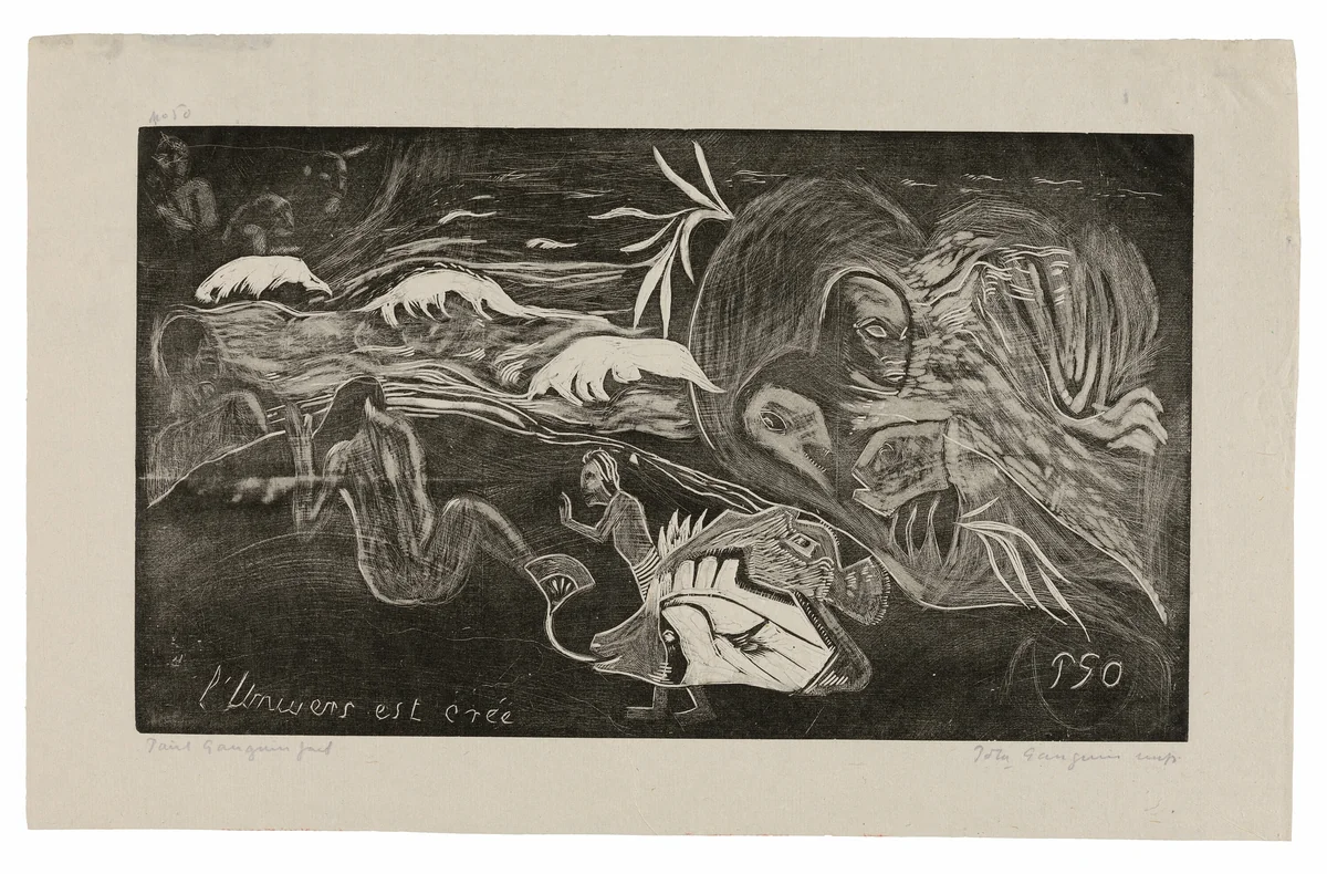 L’univers est créé (The Universe Is Being Created), from the Noa Noa Suite by Paul Gauguin, print, 1893-1894