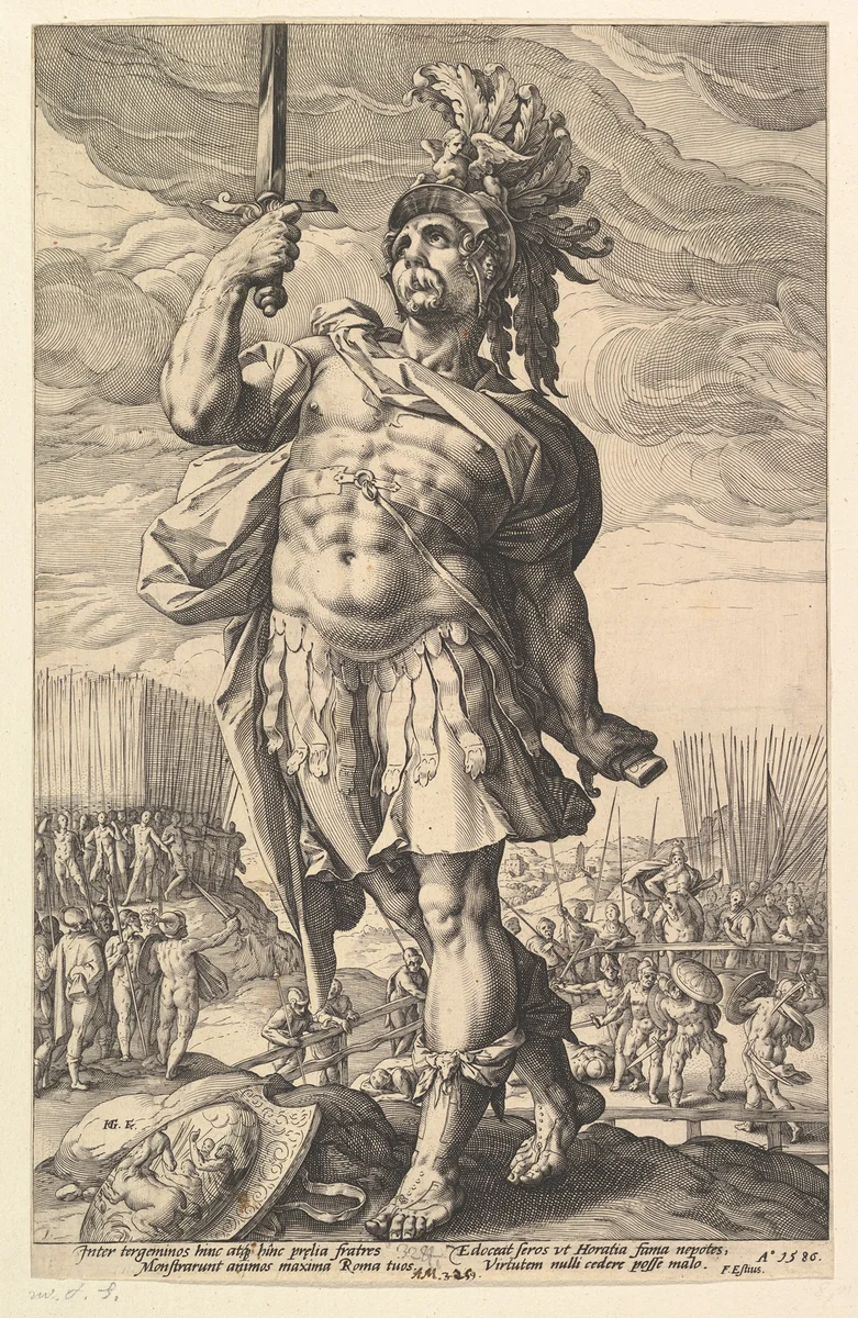 Publius Horatius by Hendrick Goltzius, print, 1586