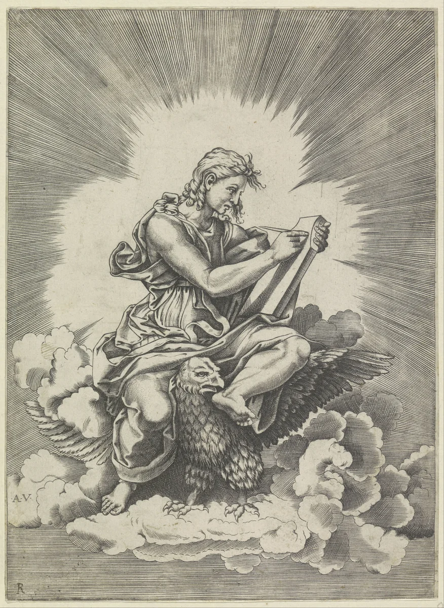 Johannes de evangelist by anonymous, print, 1500-1536