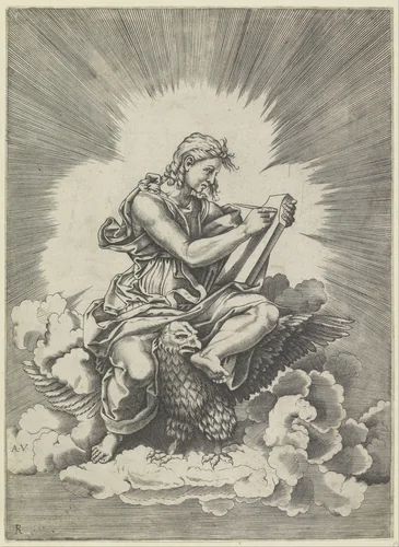 Johannes de evangelist by anonymous, print, 1500-1536