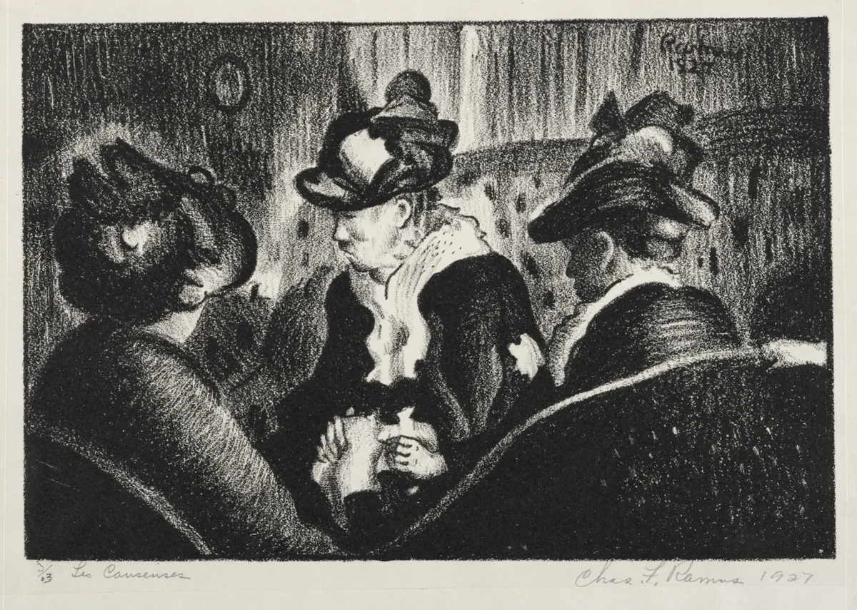 The Gossips by Charles Frederick Ramus, print, 1927