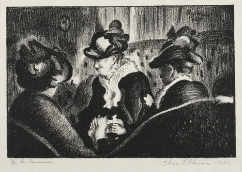 The Gossips by Charles Frederick Ramus, print, 1927