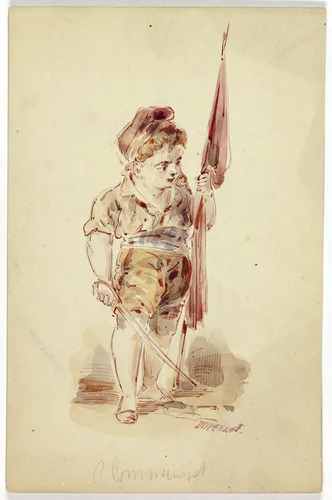Flagbearer by Dupenvant, painting, 1800-1899