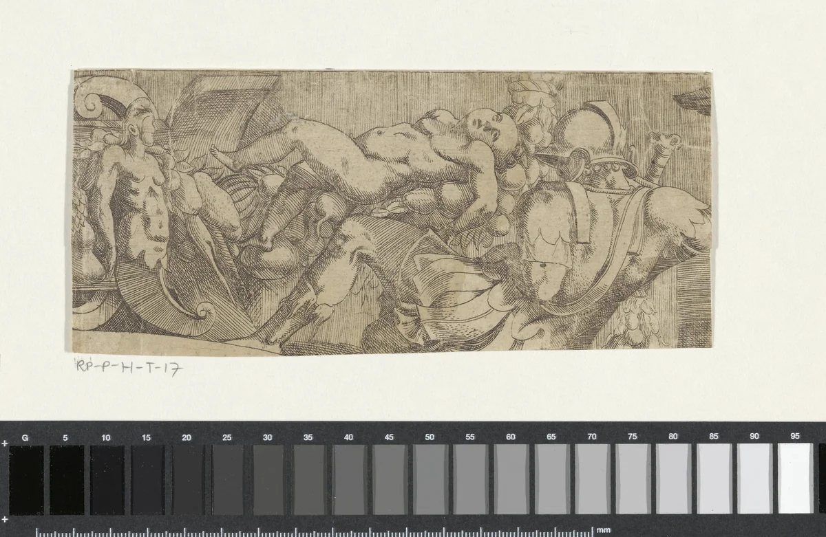 Fragment uit Jupiter zendt de drie godinnen naar het oordeel van Paris by Unknown, print, 1543