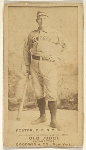 Elmer Ellsworth Foster, Center Field, New York, from the Old Judge series (N172) for Old Judge Cigarettes by Goodwin & Company, photograph, 1888