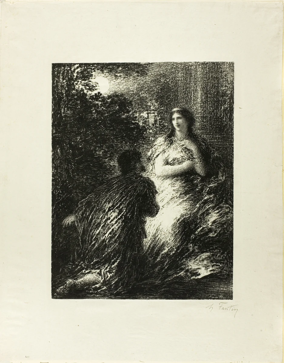 Duet of the Trojans, fifth plate by Henri Fantin-Latour, print, 1894