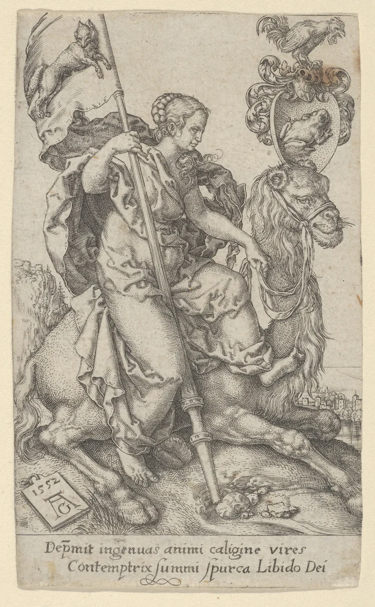 Lust, from The Vices by Heinrich Aldegrever, print, 1552