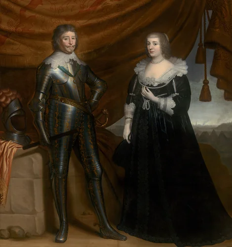 Double Portrait of Frederik Hendrik (1584- 1647) and Amalia of Solms-Braunfels (1602- 1675) by Gerrit van Honthorst, painting, 1637