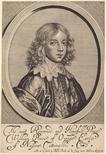 William II, Prince of Orange by William Faithorne, print, 1616-1691