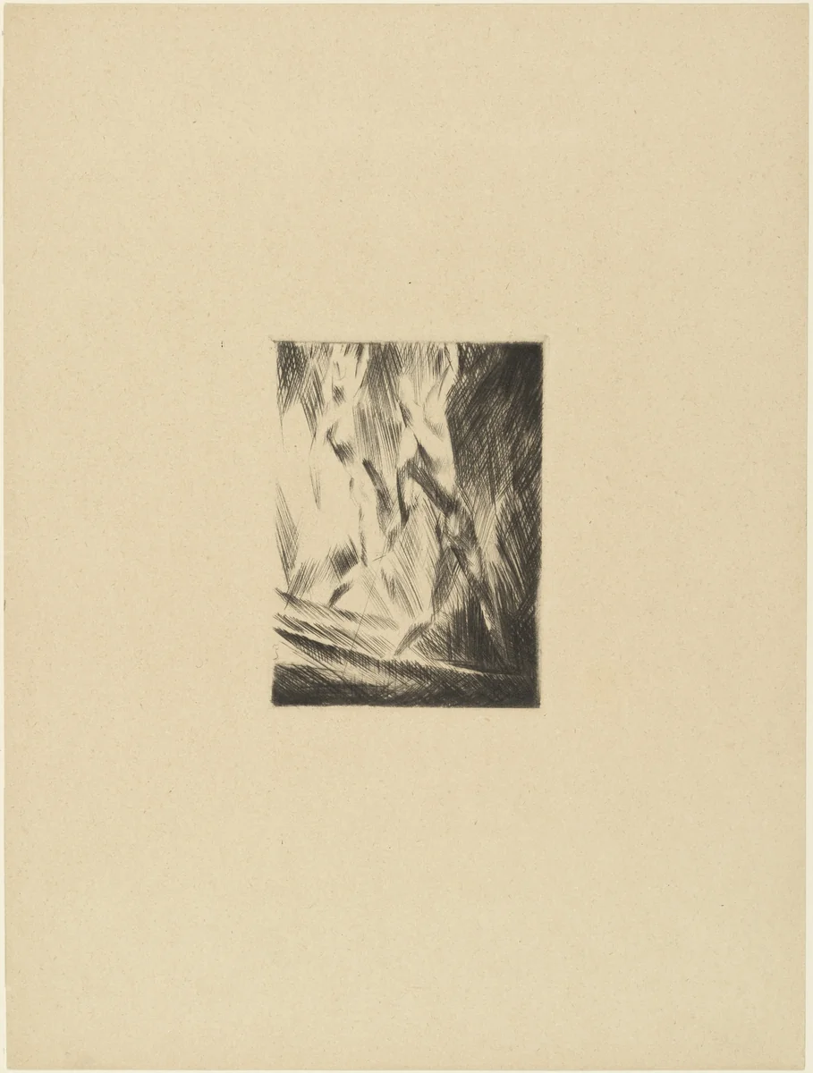 Two Men On a Boat (Zwei Männer im Boot) (plate, loose leaf) from the periodical Das Kunstblatt, vol. 2, no. 8 (Aug 1918) by Edwin Scharff, print, 1918