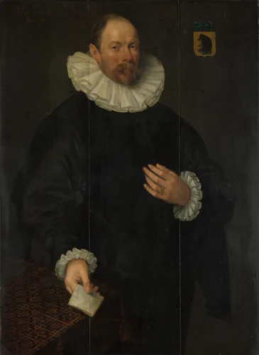 Portrait of Paulus Cornelisz van Beresteyn (1548-1625), Burgomaster of Delft by Jacob Willemsz. Delff, painting, 1592