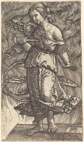 The Suicide of Dido by Albrecht Altdorfer, print, 1520-1530