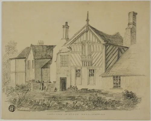 North View of Broom Hall, Sheffield by Unknown Artist, drawing, 1800-1899