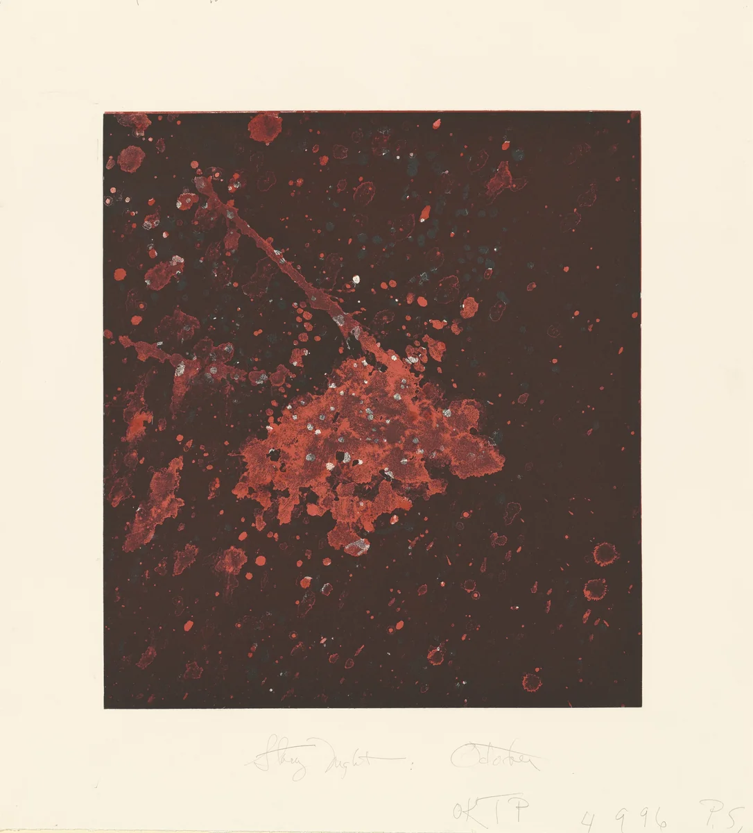 Starry Night: October by Pat Steir, print, 1996