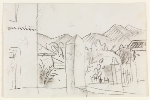 Tunisian View by August Macke, drawing, 1914